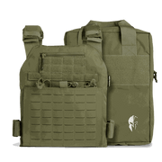 OD Green Tactical Response Kit Body Armor Plate Carrier with Carry Bag.