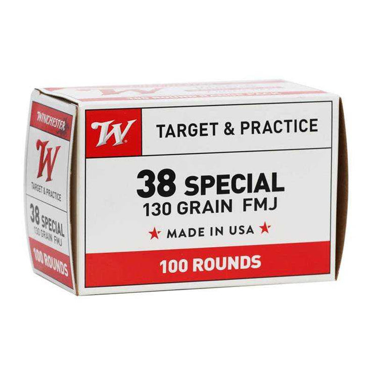 38 Special 130GR FMJ ammo box, 100 rounds for target practice.