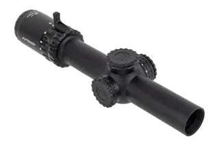 Primary Arms SLx 1-6x24 SFP Rifle Scope Gen IV with ACSS Aurora reticle, black design, magnification knob, illumination settings.