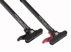 AR-15 XCH complete extended charging handle in black and red.