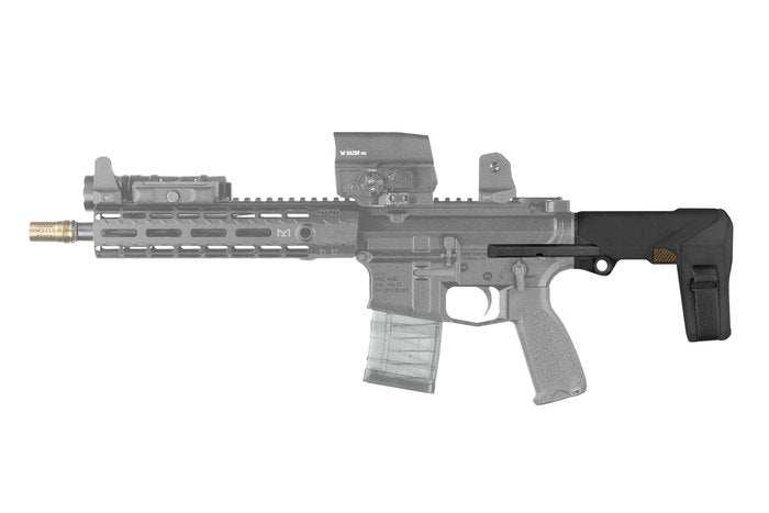 HBPDW lightweight, adjustable stock with ambidextrous sling socket for AR platforms.