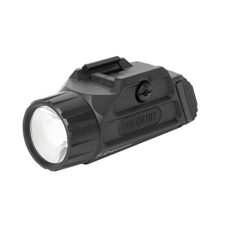 Compact pistol-mounted light, 1000 lumens, Positive IDentification, MIL-STD 1913 rail compatible.