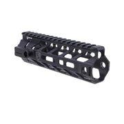 REV™ II Free Float Rail System - 6.7" MLOK, lightweight aircraft-grade aluminum construction, MLOK slots, anti-rotation tabs, black anodized finish.