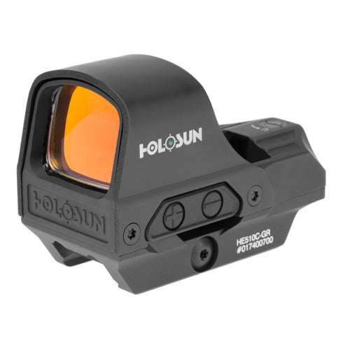 HE510C-GR open reflex sight with green LED and QD mount for rifles.