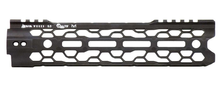 O2 Lite M-LOK Forend 9.5" lightweight handguard with accessory rails, black anodized finish.