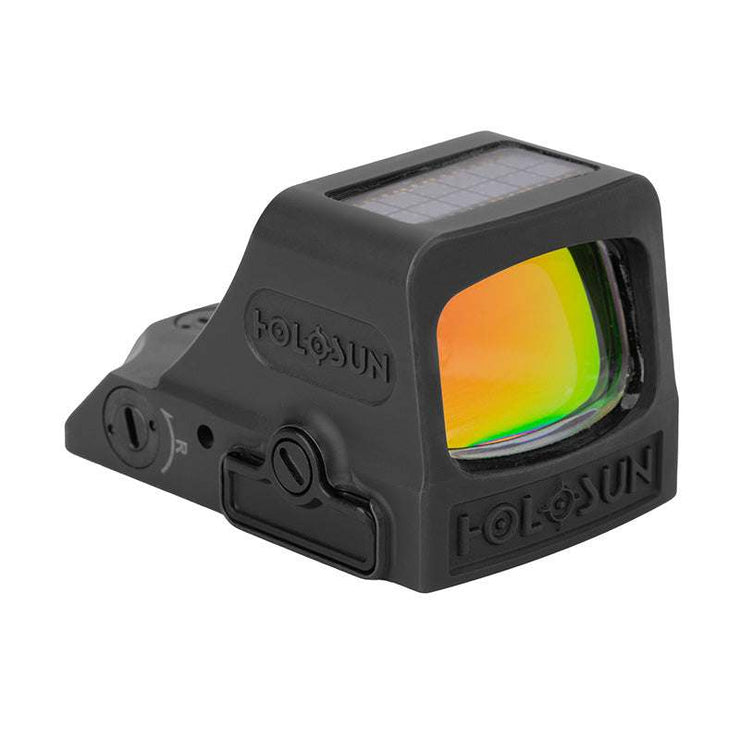 HE508T-RD X2 titanium open reflex sight for pistols with solar panel and multi-reticle system.