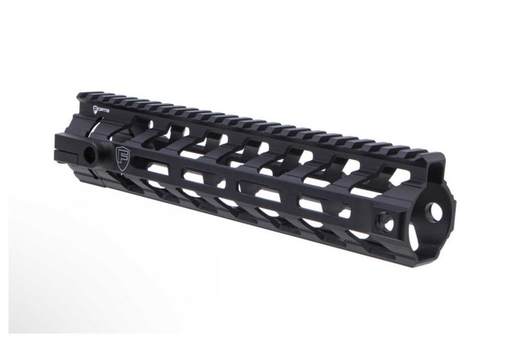 REV™ II Free Float Rail System - 9.6" MLOK, lightweight aircraft-grade aluminum, anti-rotation tabs, military-spec anodized finish.